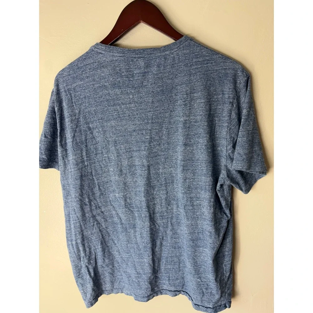 Polo Ralph Lauren Mens Custom Slim Fit Heathered Blue T-Shirt XL Short Sleeve
